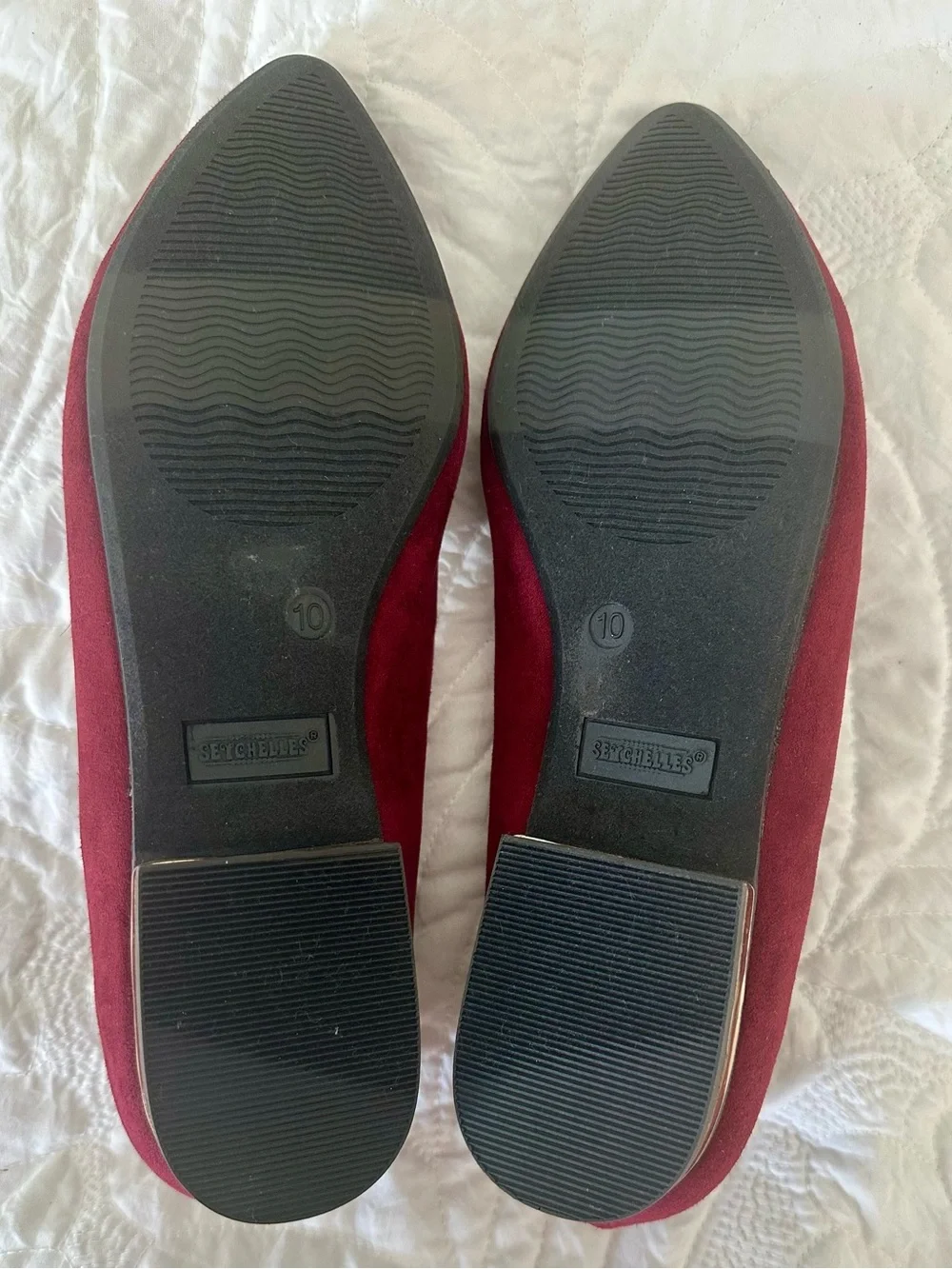 Seychelles Ruby II Burgundy Pointed Toe Flats Size 10 Like New Women's Burgundy